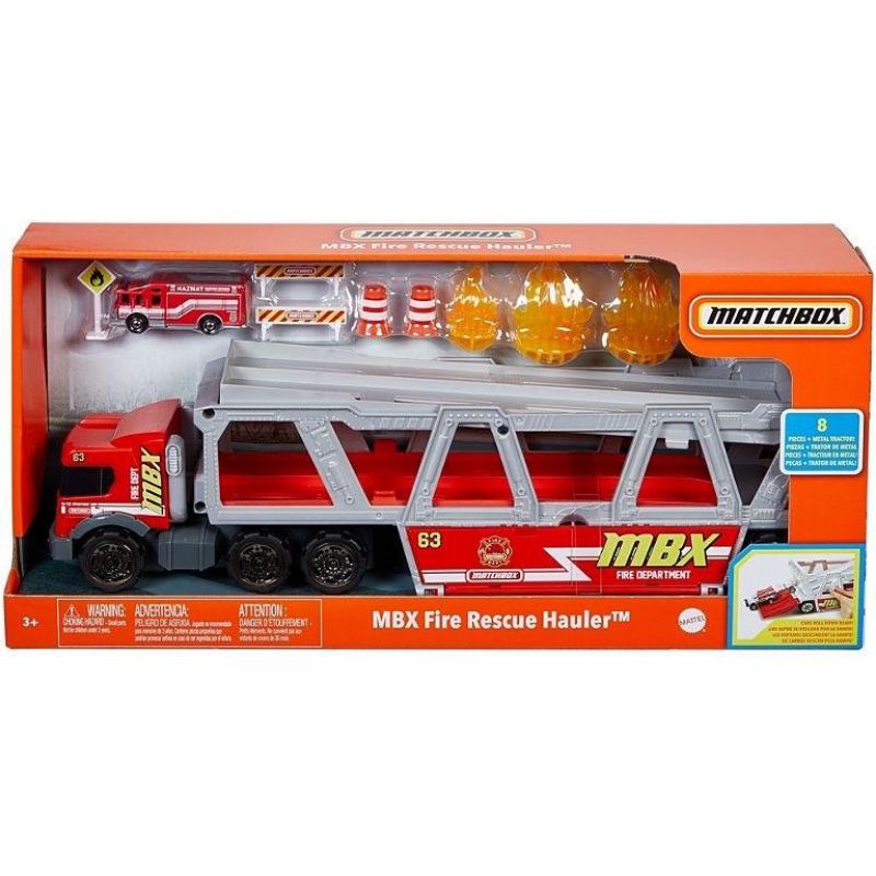 Children's Toy matchbox fire rescue hauler playset original | Shopee ...