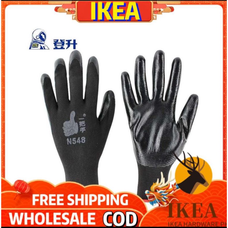 COD RUBBER PALM COATED CONSTRUCTION GLOVES ( 12 PAIRS IN ONE PACK ...