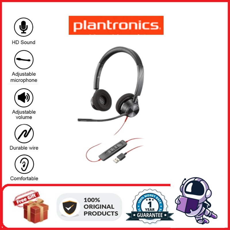 Plantronics Blackwire 3320 USB-A Noise Cancelling Traffic Headphone ...