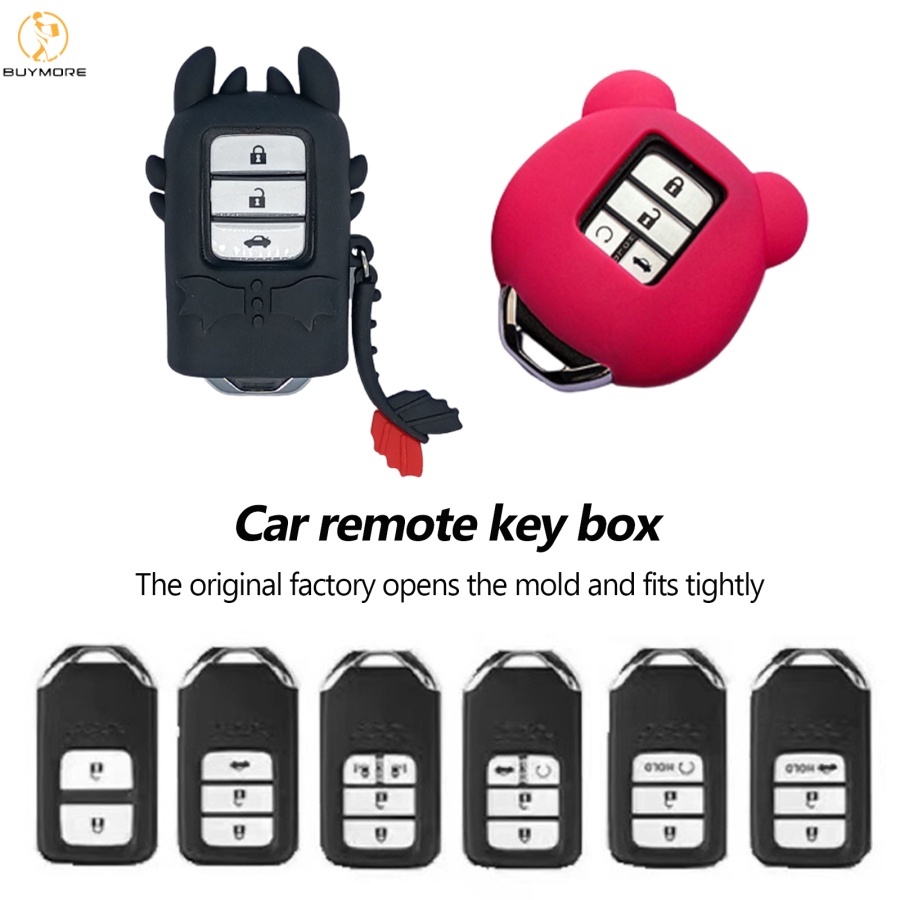 JJ Cartoon Bear Car Remote Key Case For Honda City Civic Accord CRV XRV ...