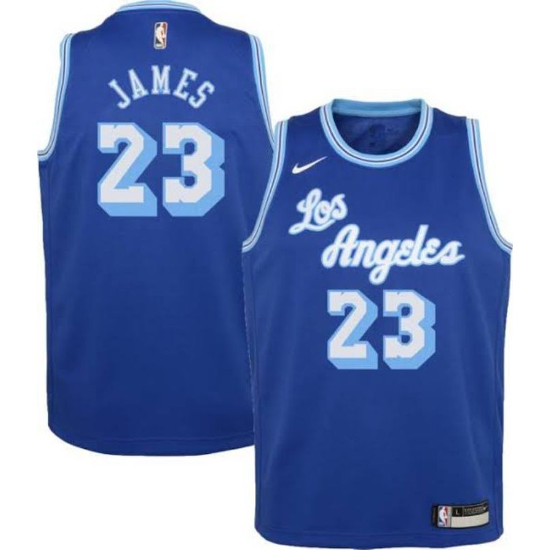 LeBron James Los Angeles Lakers Throwback Blue Jersey