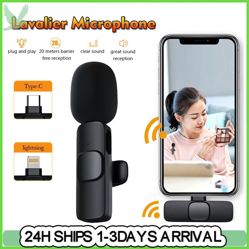 Wireless Lavalier Microphone Portable Mini Mic for ifone Android Phone ...