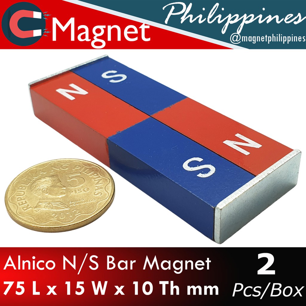 2 Pcs. "N/S" NorthSouth ALNICO BAR Variations for School