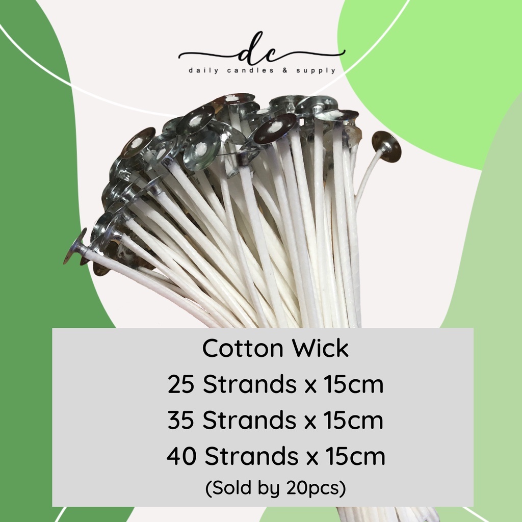 Daily Candles PRE TABBED WAXED COTTON WICKS FOR CANDLES Shopee