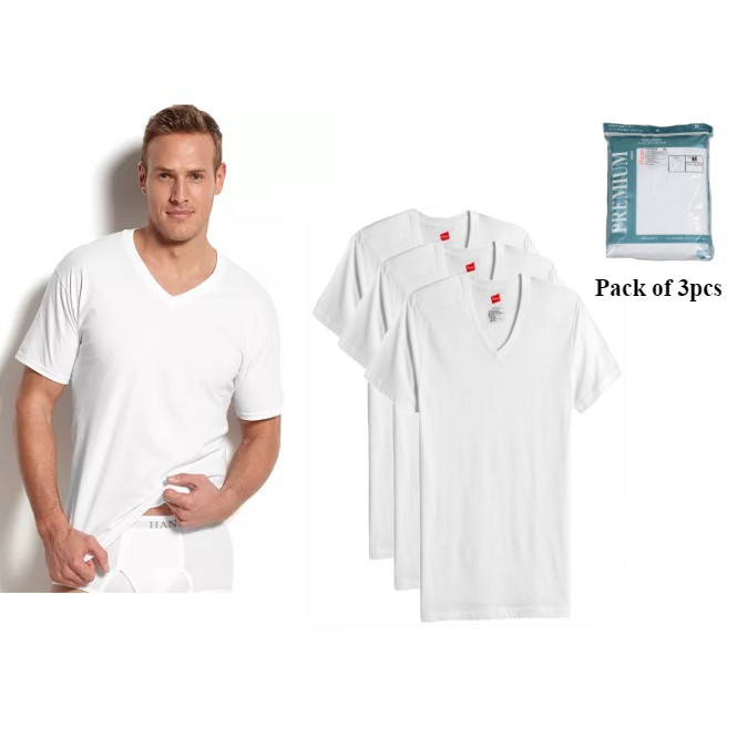 Hanes white t shirts hotsell v neck