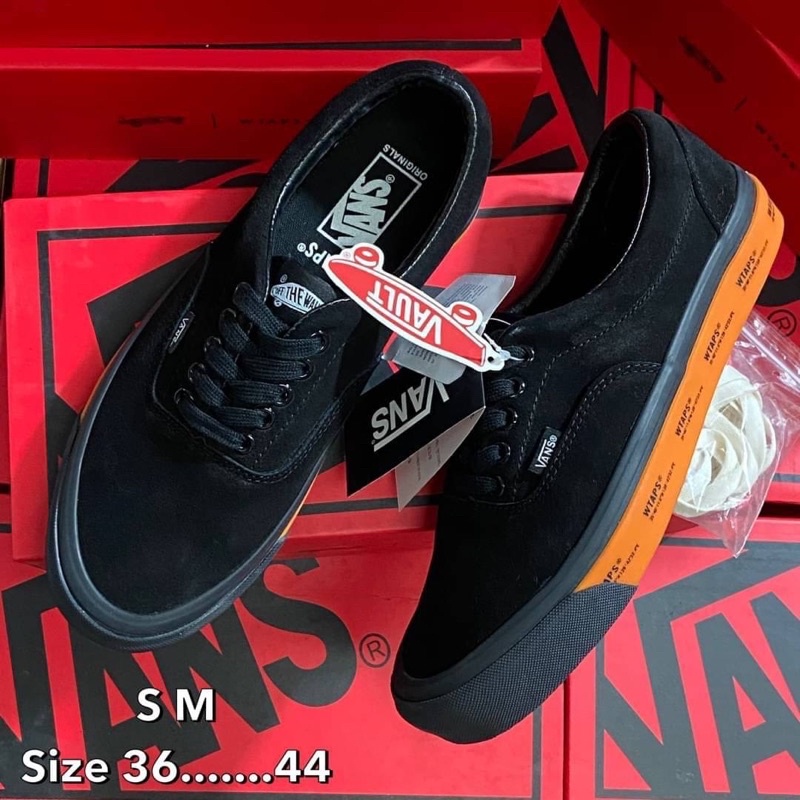 vans orange black