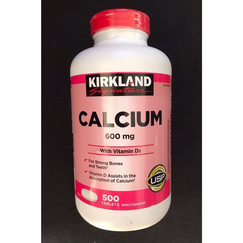 Kirkland Signature Calcium 600 mg. with Vitamin D3, 500 Tablets EXP