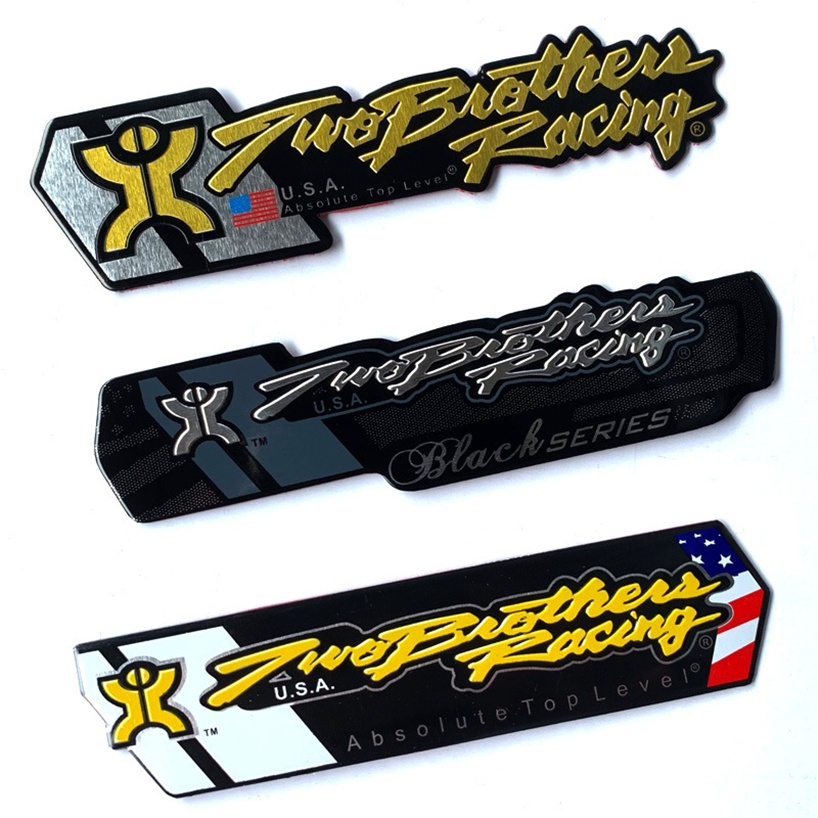 1PC Motorcycle Exhaust Pipes Sticker For Two Brother Aluminium 3D Heat ...