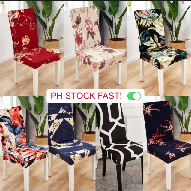 6pcs PH STOCK COD Universal Dining Chair Cover Elastic Dust proof Stretchable Seat Cover Shopee Philippines