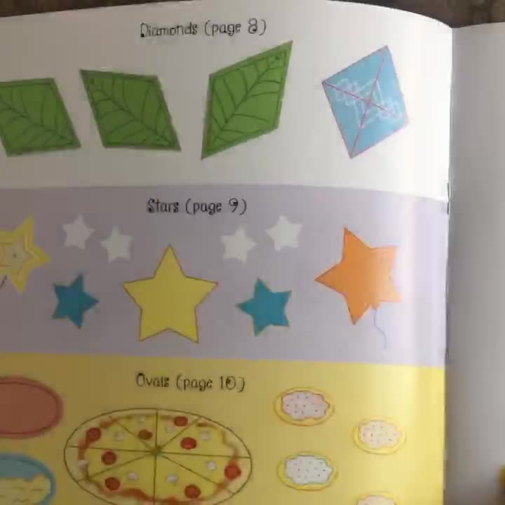 Usborne Sticker Book: Get Ready For School (shapes) 