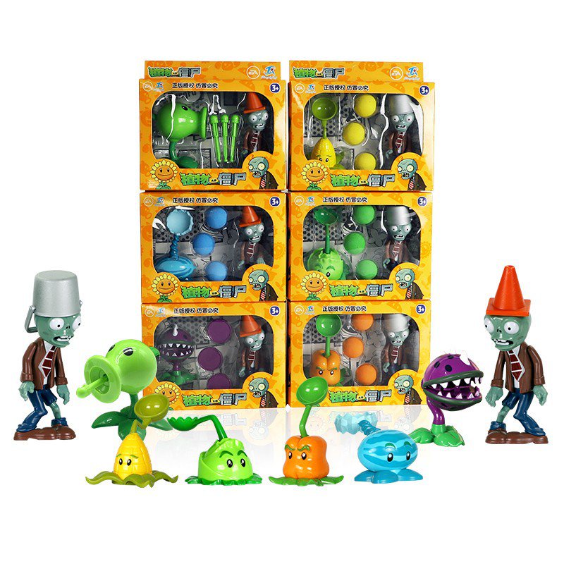 [New Product] PLANTS VS ZOMBIES Peashooter Chomper 6868 Set of 6 boxes