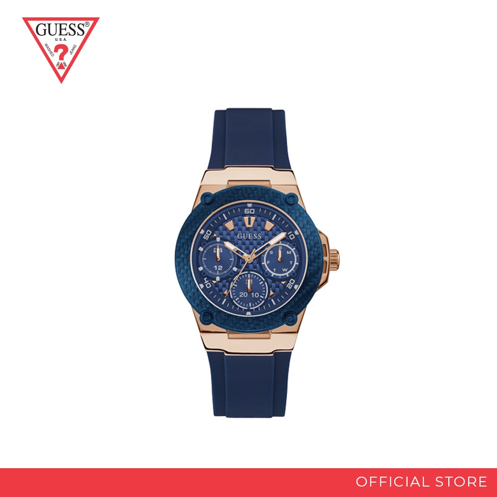 Guess Zena Blue Dial Blue Silicone Strap Watch For Women - W1049L2