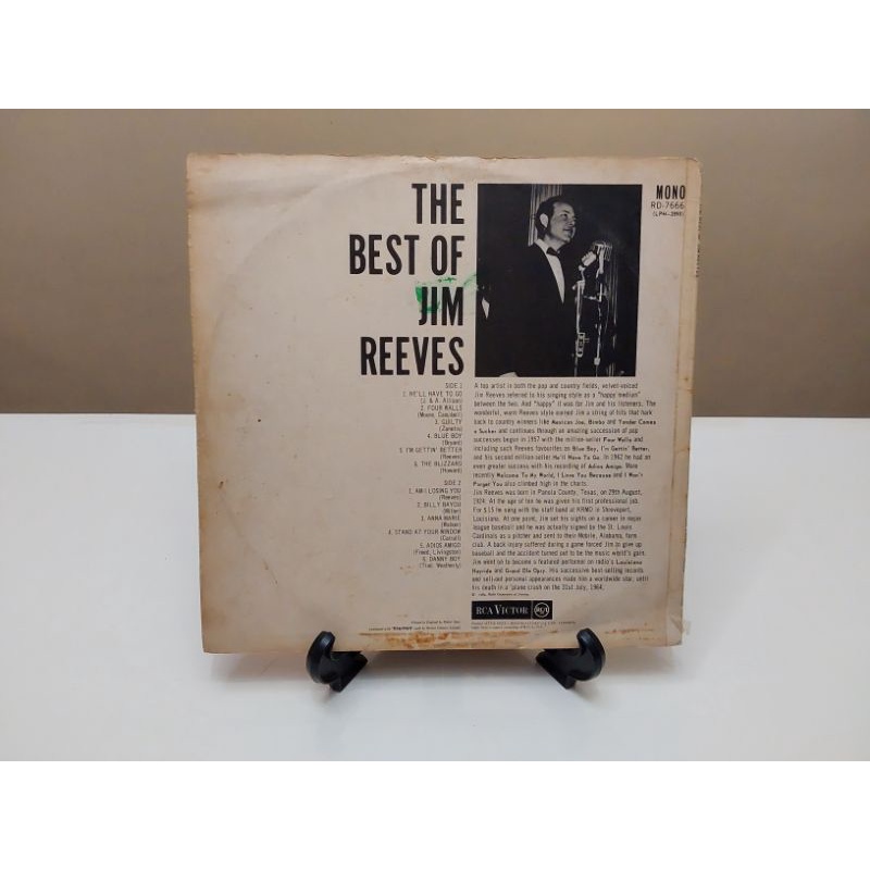 Jim Reeves - The Best of Jim Reeves ( Vinyl Record / Country ) | Shopee ...