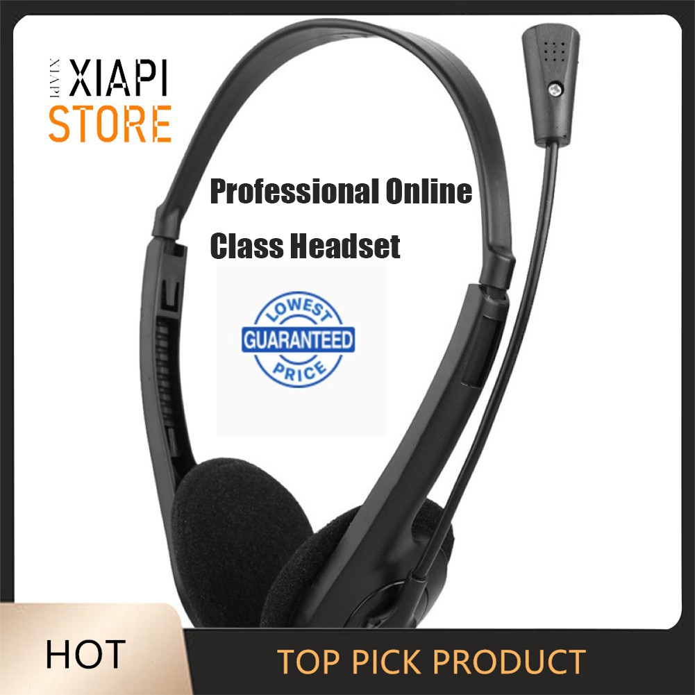 LPG_Online Class Noise Reduction Wired Heavy Bass Stereo Headphone  Headset with Mic for PC/Cell Phone
