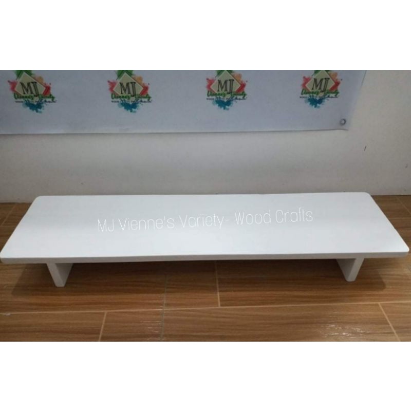 WOODEN MONITOR RISER | SINGLE DUAL MONITOR STAND| L-90cm/W-23-24cm/H-8 ...