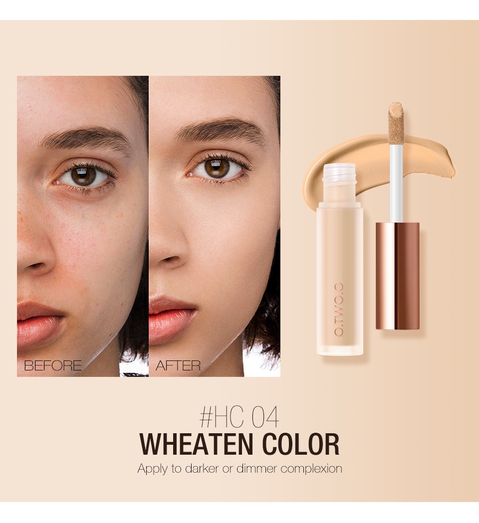 O.TWO.O Liquid Concealer Primer Waterproof High Coverage Natural Long ...