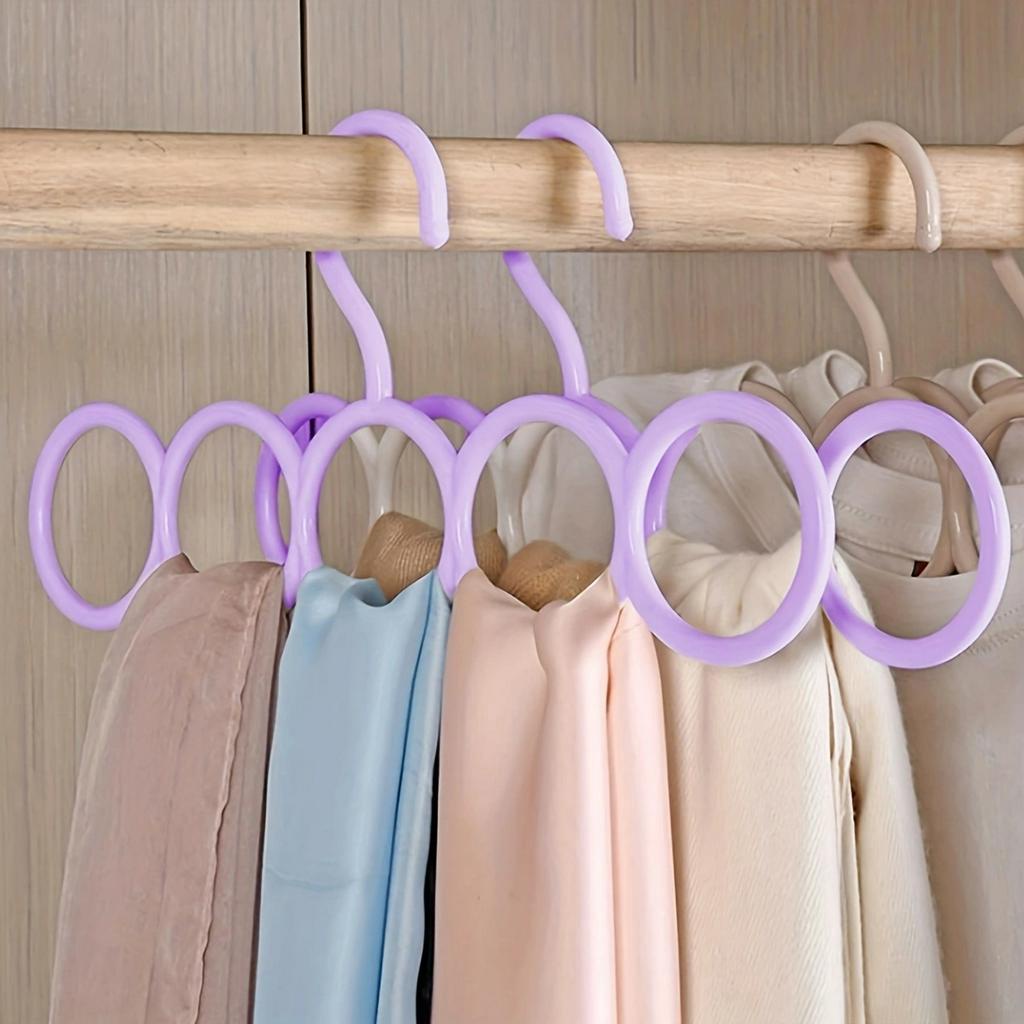 1pc Five-Ring Storage Hanger, Multifunctional Clothes Scarves , Save ...