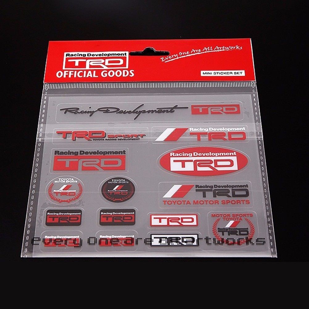 Car Sticker Motor Racing Development Logo Decal Toyota TRDautumnz ...