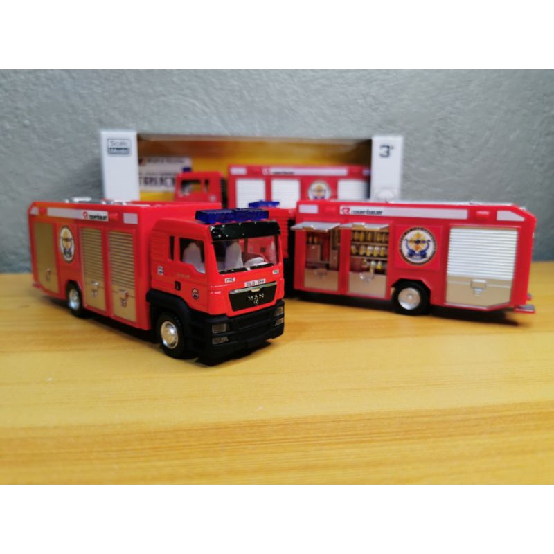 1/64 DILG - BFP MAN Rosenbauer Firetruck Diecast Scale Model Toy Car ...