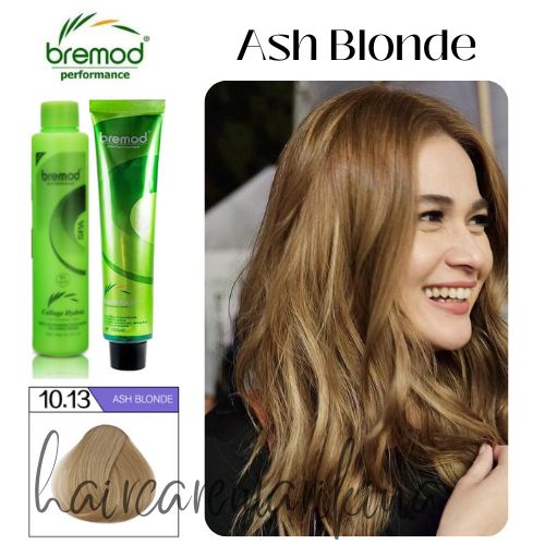 10.13 ASH BLONDE Bremod Hair Color - With Oxidizer Set | Shopee