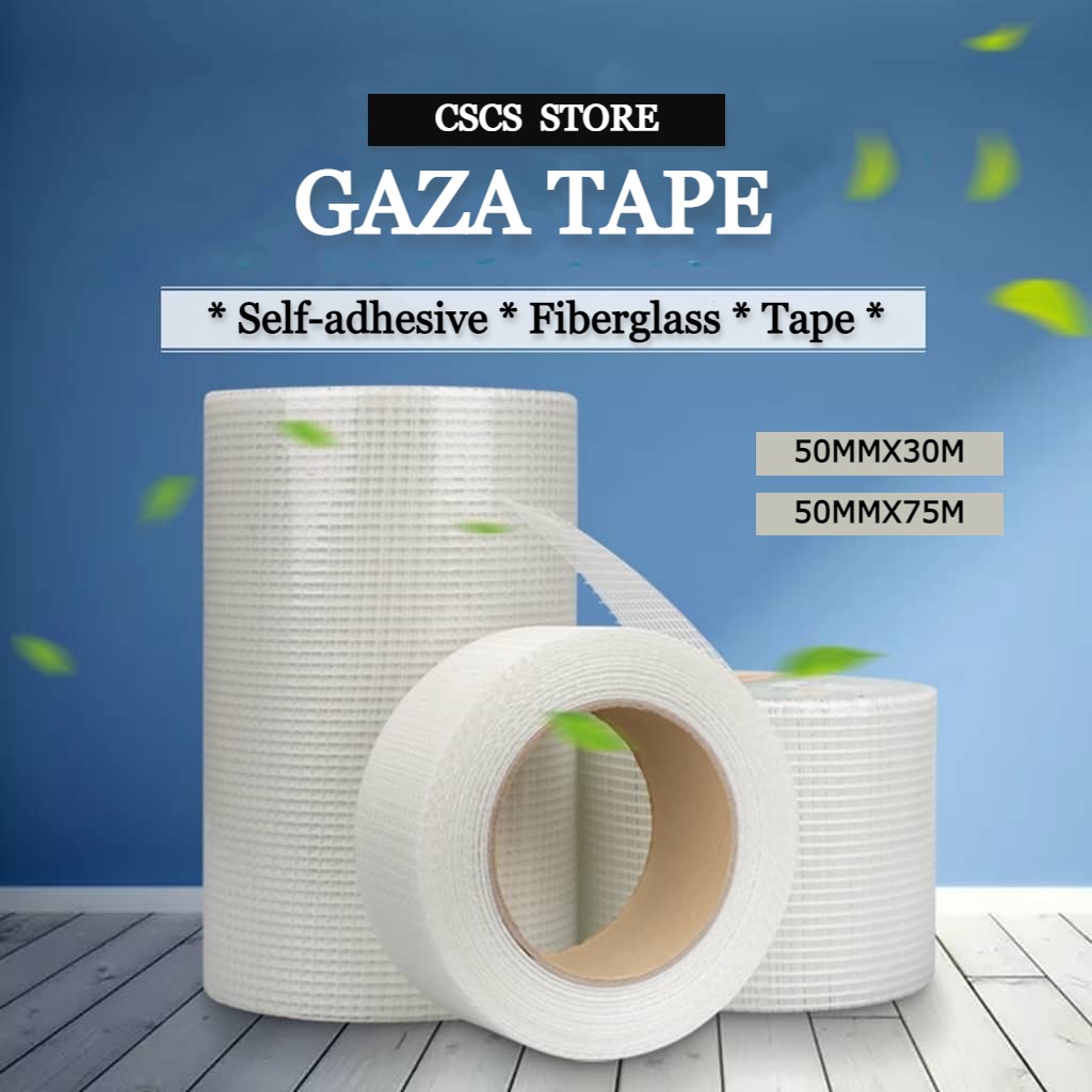 Gaza Tape / Mesh Tape / Gysum Tape / Fiberglass Tape 50MMX30M Shopee
