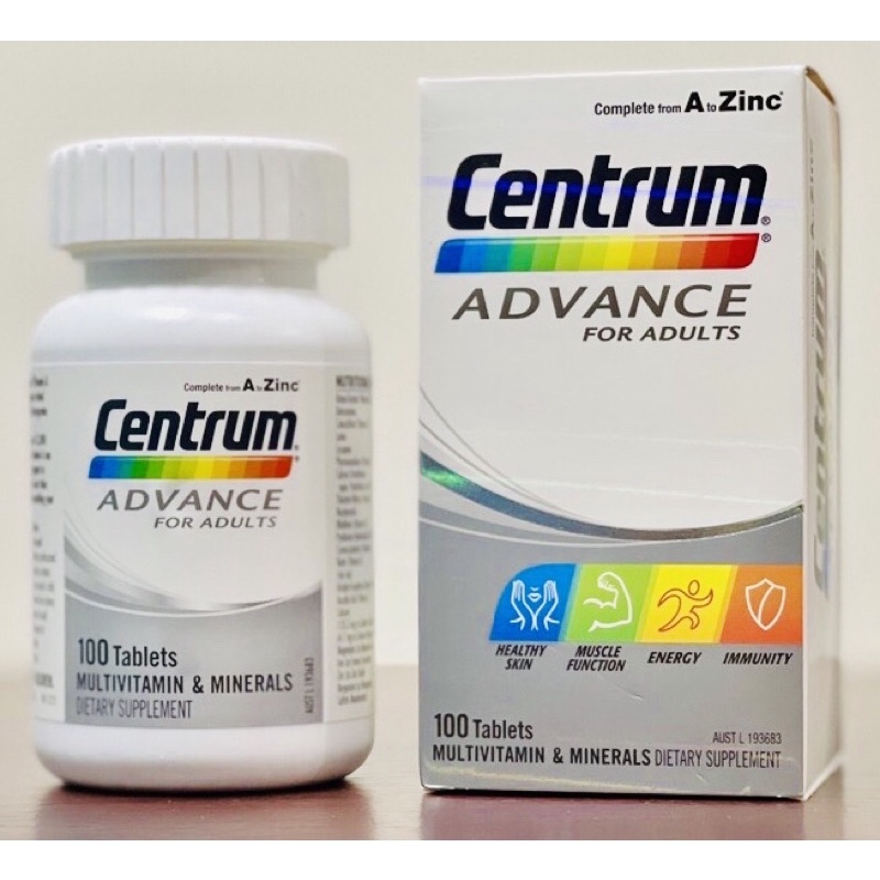 Centrum Advance Multivitamins for Adults, 100 tabs [Imported from New