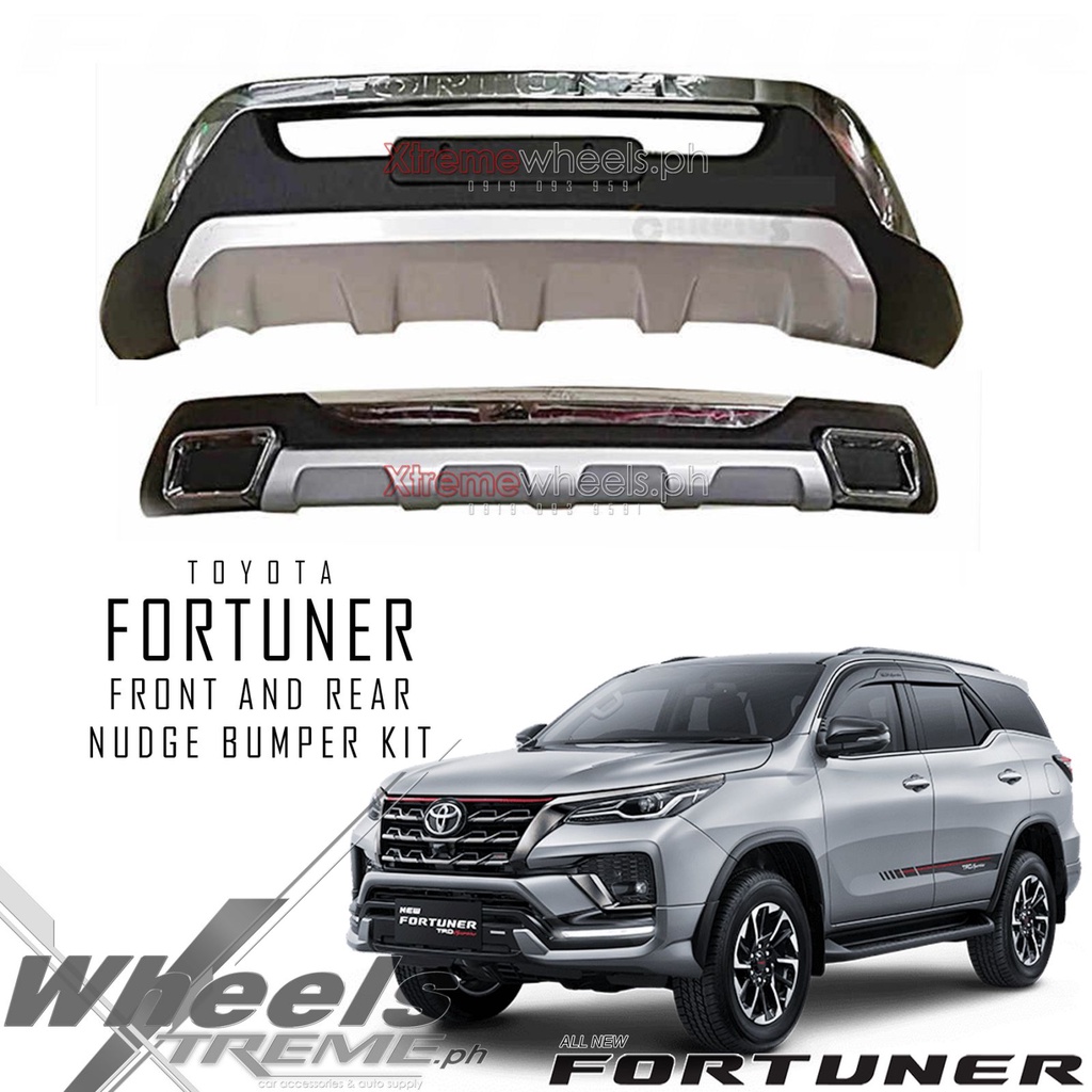 Toyota Fortuner G Variant 2021-2024 Front and rear Bumper Nudge Bar ...