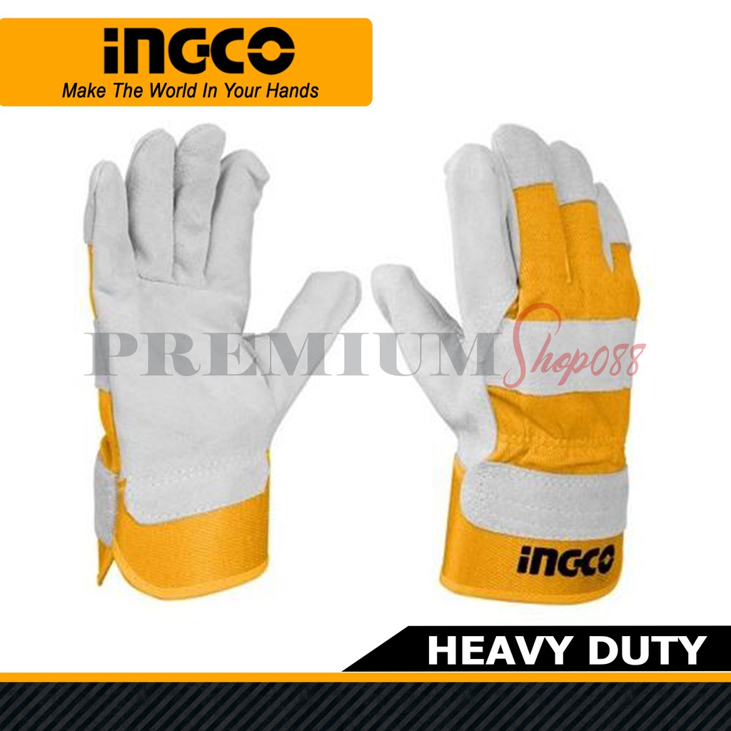 INGCO Welding Leather Gloves 10.5" HGVC01 Weld Glove Shopee Philippines