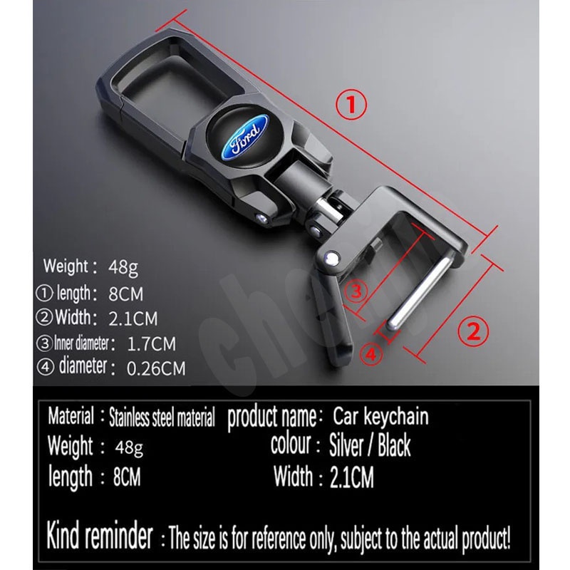 High quality for Ford keychain car motorcycle key holder Fashion Men ...