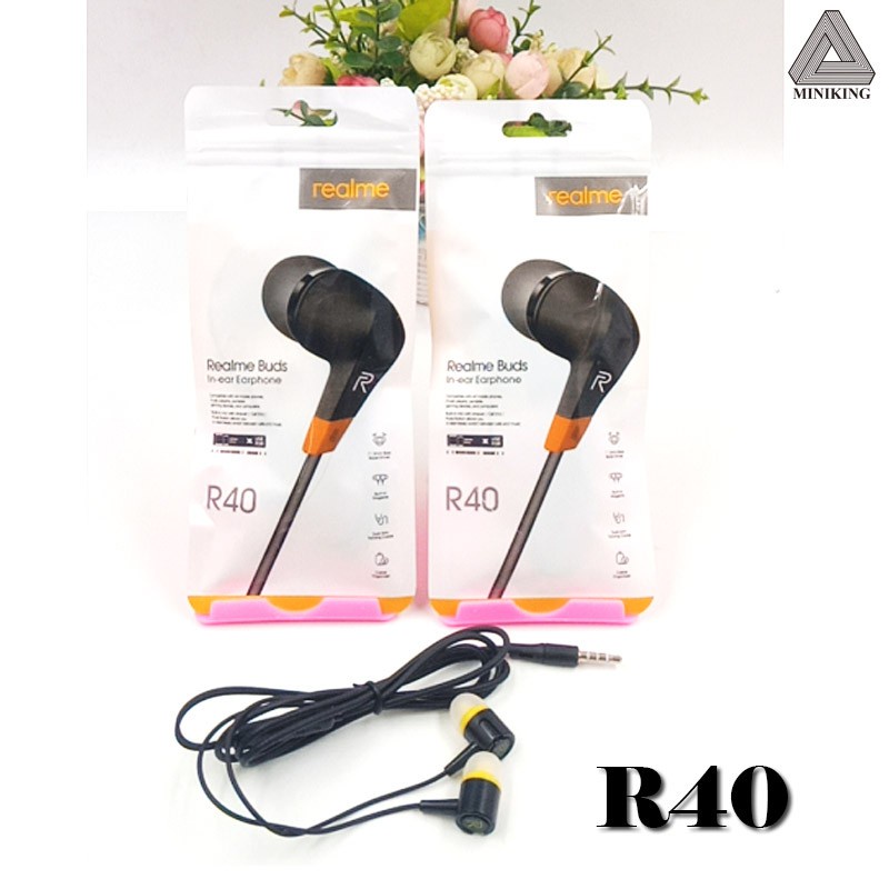 Realme R40 R50 Universal Earphone Bass Headset For Music Mobile