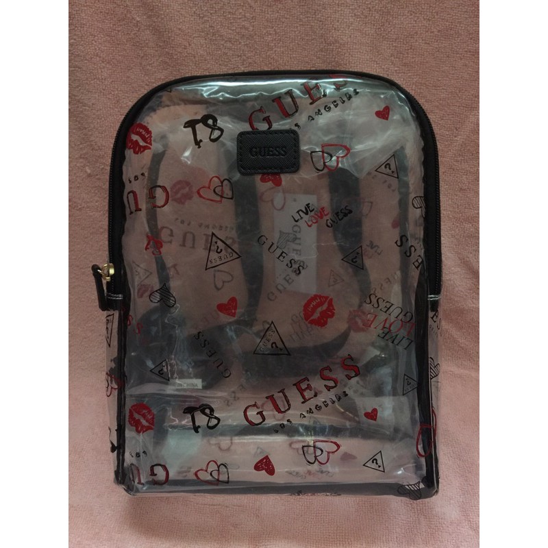 Guess clear hot sale backpack