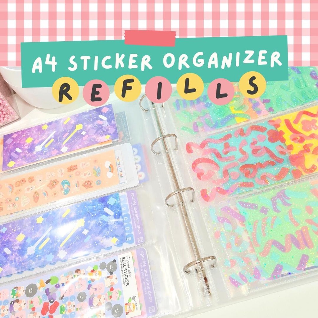 【Noomi】A4 Binder and Loose Leaf for Sticker Organizer Binder Refills ...
