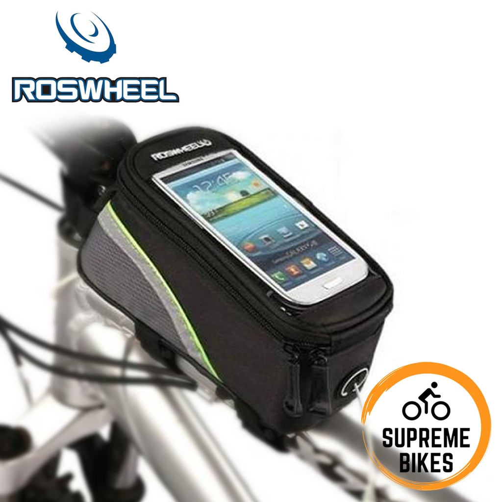 Roswheel Top Tube Bag with Celfone and Headphone Pocket