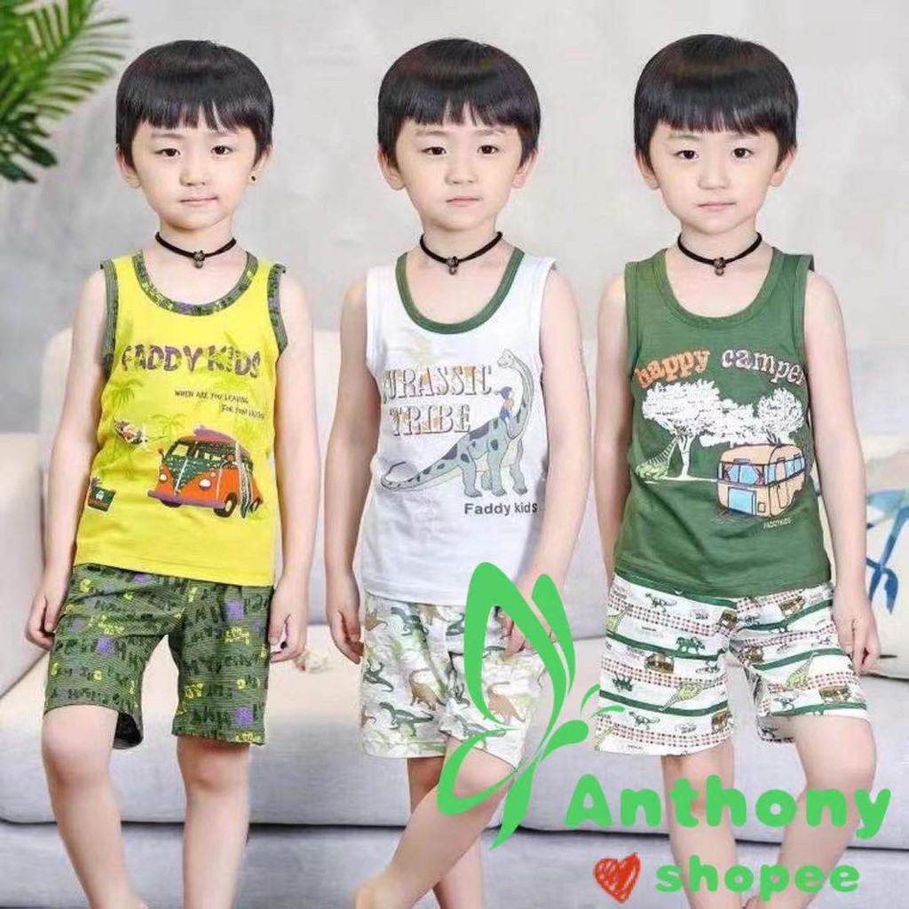 Anthony #BS kids boys terno short pambahay shorts pajama set for kids ...