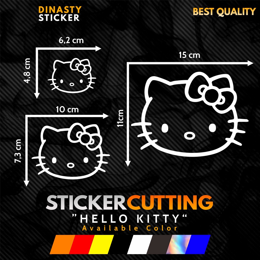 Hello KITTY VIRAL CUTTING STICKER STICKER Small MEDIUM Large Size ...