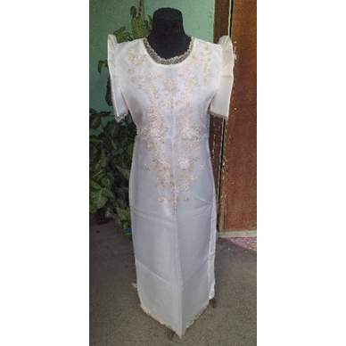 Burial gown funeral dress organza with gina fabric Shopee