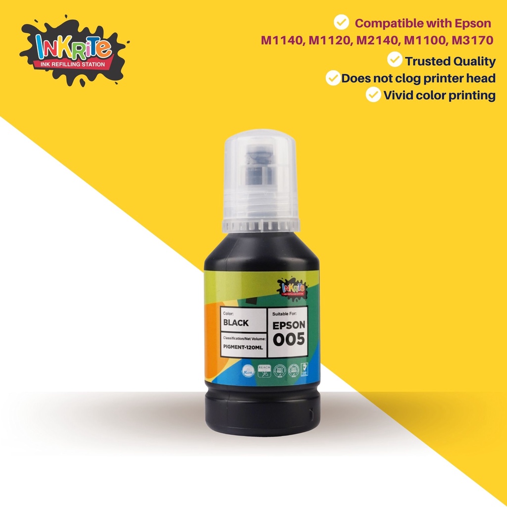Inkrite Pigment Ink for Epson 005 Epson M1100 M1120 M1140 M2140 M3170 ...