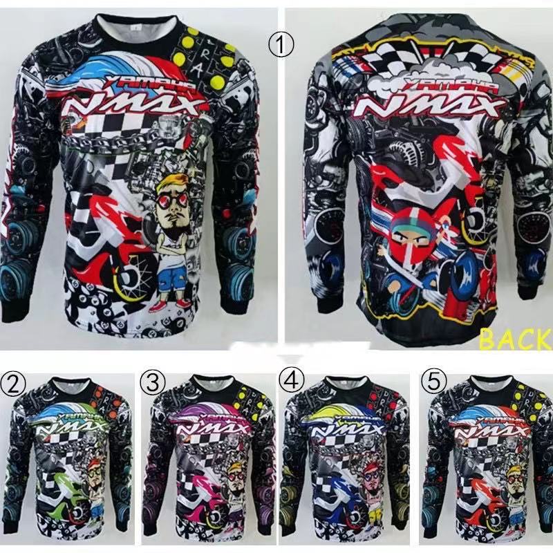 Long-sleeve motor Cycling Jersey Racing Bike Ride Motorcycle T-shirt ...