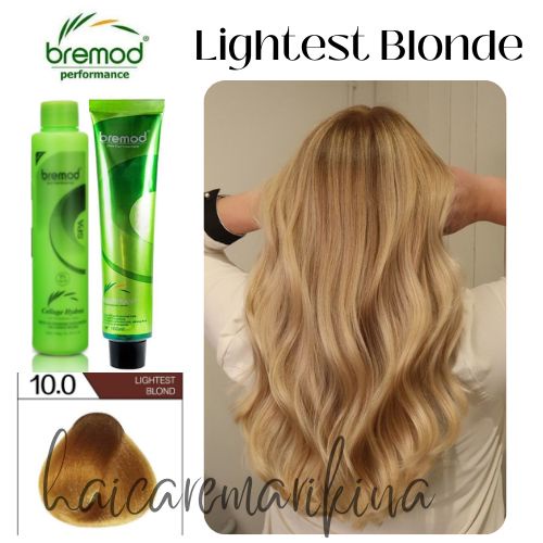 10.0 LIGHTEST BLONDE Bremod Hair Color - With Oxidizer Set