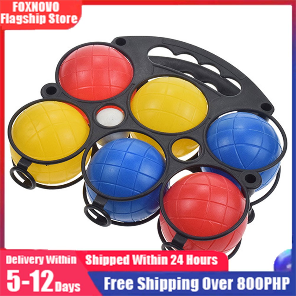 FOXNOVO【Ready Stock】6pcs Bocce Ball Set with Carrying Case Colorful