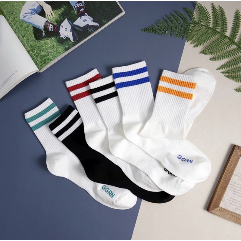 Korean Socks - Long Varsity Line Socks - Iconic Socks | Shopee Philippines