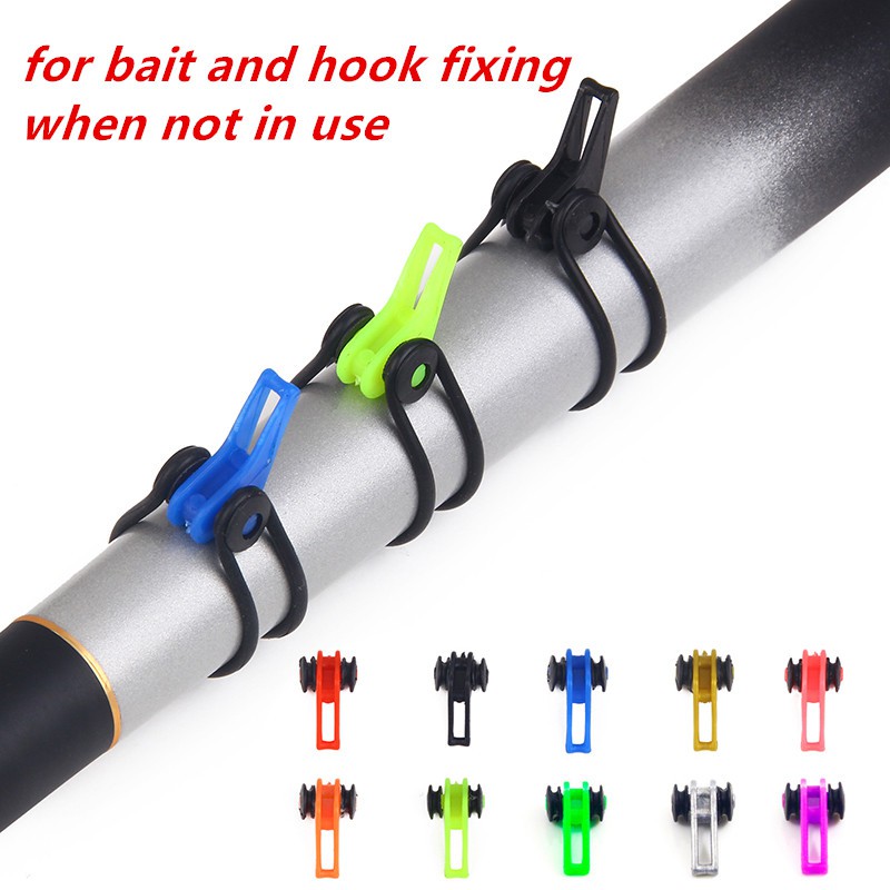 10 pcs/pack Fishing Rod Hook Keeper Easy Secure Adjustable Fishing Rod Pole  Lure Bait Holder