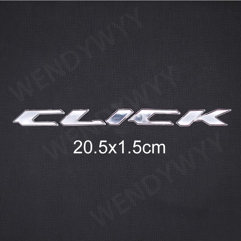 2pcs 3D Honda Click Emboss Letter Emblem Badge Decal Tank Wheel Sticker ...