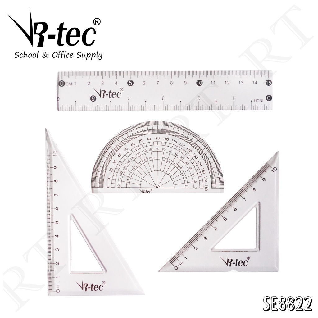 Rtec 4pcs Japan designed 15cm ruler set School supplies High