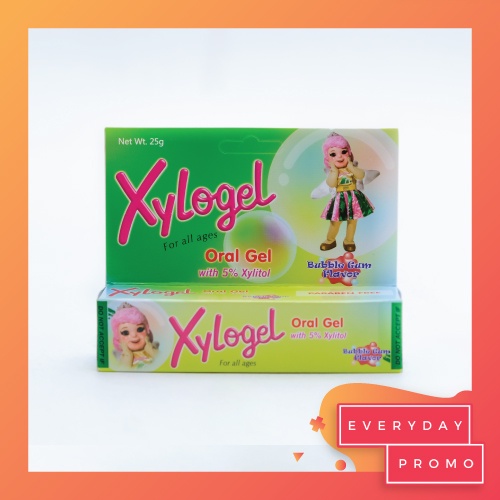 Xylogel store for teething