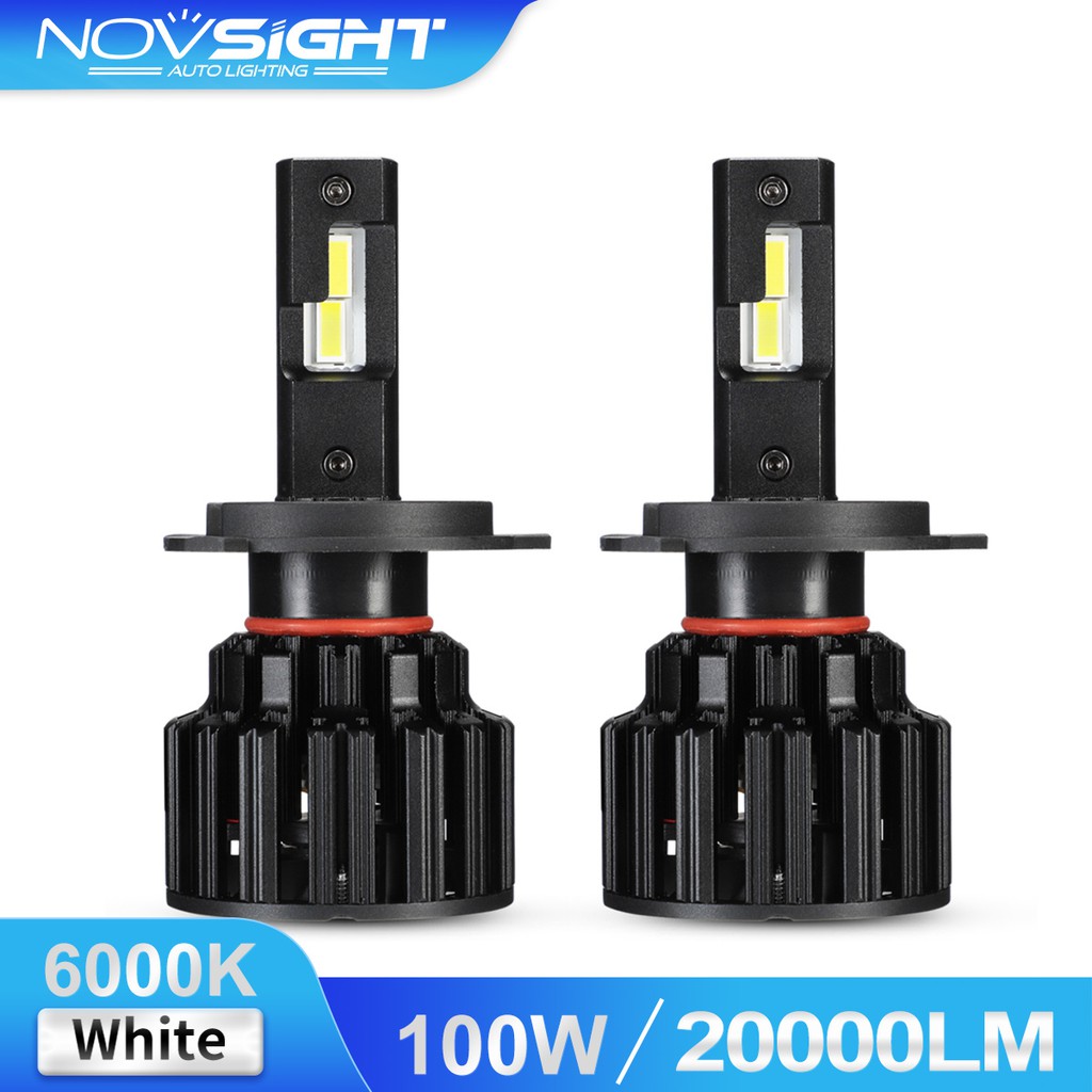 Novsight F06 NEW H4 HB2 Car LED Headlight Hi Lo Beam100W 20000LM 6000K ...