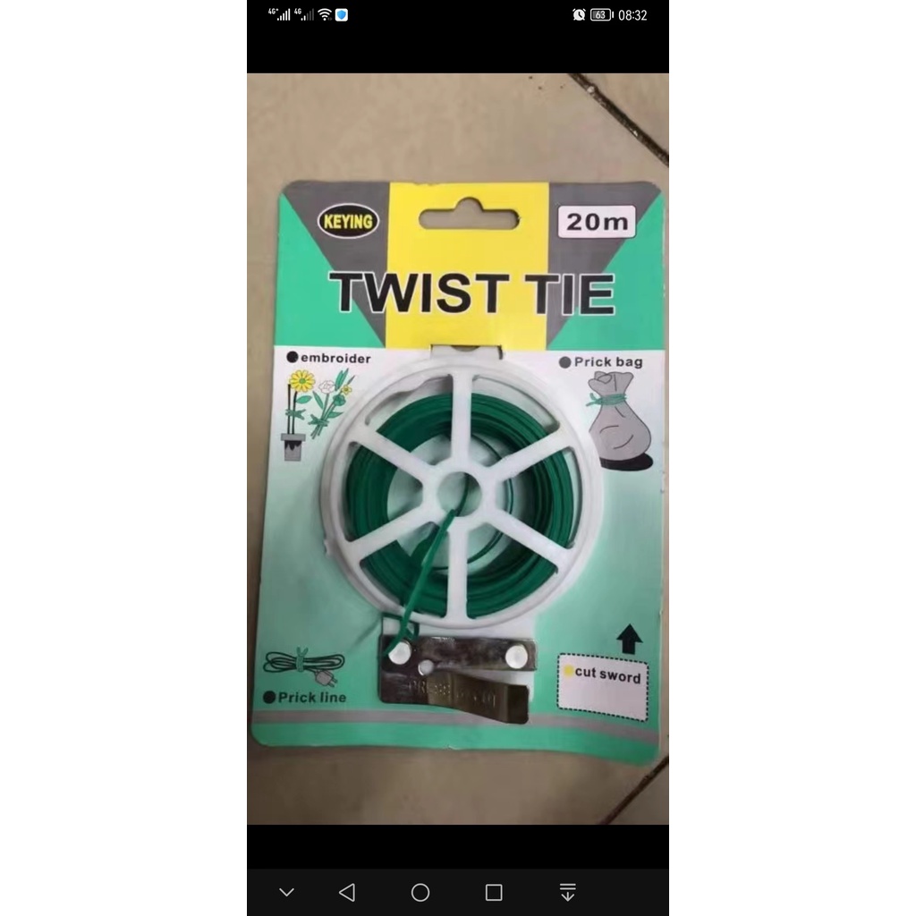 20M Multipurpose Plastic TwistTie Wire Spool With Cutter | Shopee ...