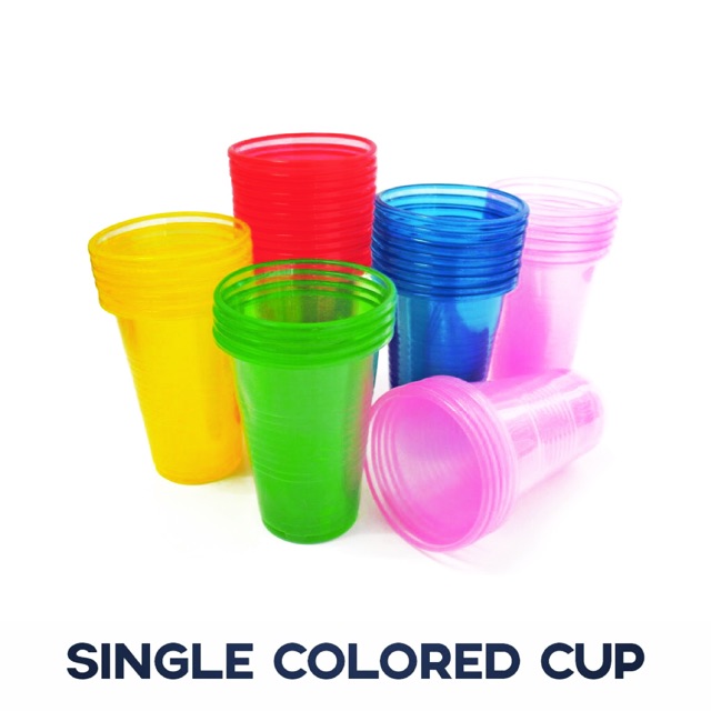 Disposable plastic colored cups Shopee Philippines