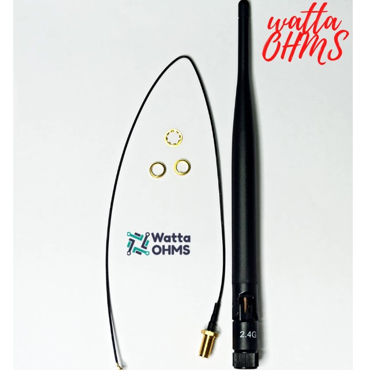 2pcs PLDT Smart Wifi modem 6dBi Dual Band RP-SMA Antenna and 35cm U.fl ...