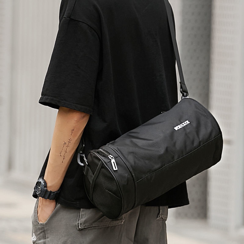 Sports Gym Bags Men s Small Cylindrical Backpacks Messenger